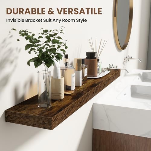Acovy 48 Inch Floating Shelves for Wall 2 Pack, Wall Mounted Floating Shelf - Image 5