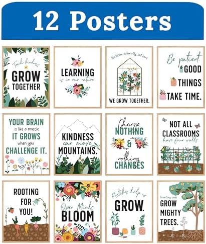 Carson Dellosa Grow Together Poster Set, Motivational Classroom Wall Decor - Image 2