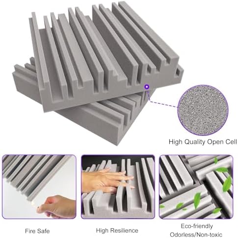 TroyStudio Self-adhesive Acoustic Foam Panels, Dense Soundproof Padding Tile - Image 4