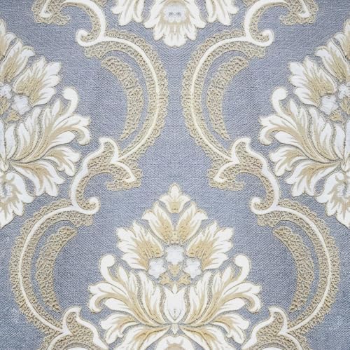 Vintage French Damask Peel and Stick Wallpaper Thickened Removable Self by Unknown
