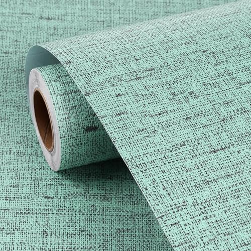 FunStick 16"x240" Modern Teal Green Textured Wallpaper Peel and Stick - Image 6