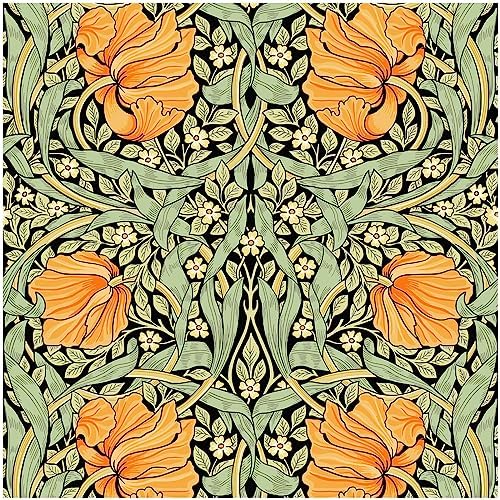 HAOKHOME William Morris Style Peel and Stick Wallpaper Art Deco Wall Paper by HAOKHOME