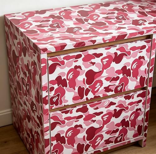 Pink Camouflage Contact Paper, Self-Adhesive Vinyl, 17.7x78 Inches - Image 2