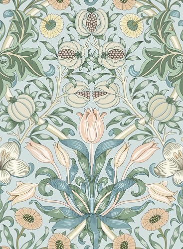 HueBurst 17.3"x118" Vintage Peel and Stick Wallpaper Floral Contact Paper by HueBurst
