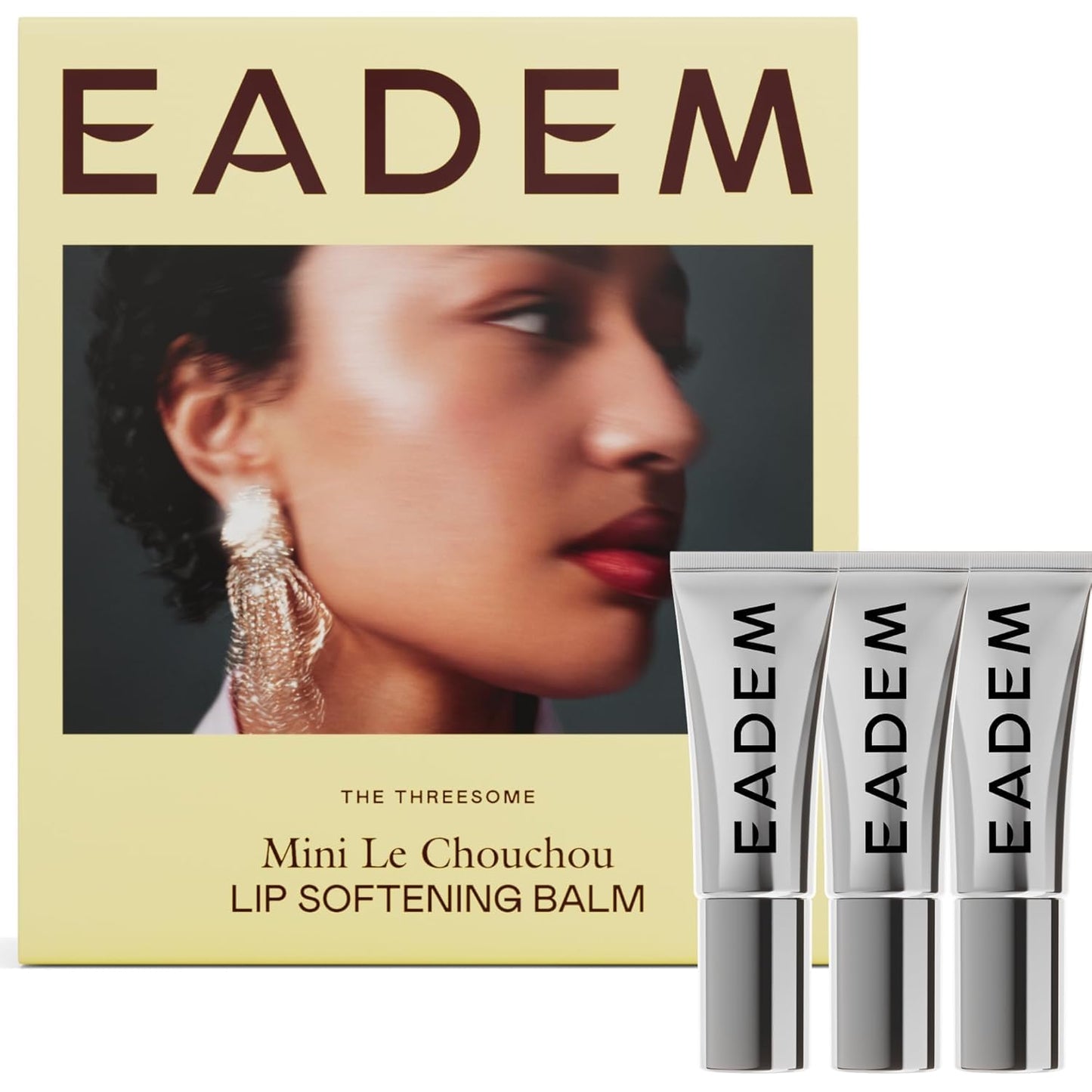 EADEM The Threesome: Three Mini Le Chouchou Lip Softening Balms, Lip Gloss for Women, Lip Plumper & Lip Mask, Overnight Hydrating & Moisturizing Luxury Lip Balm