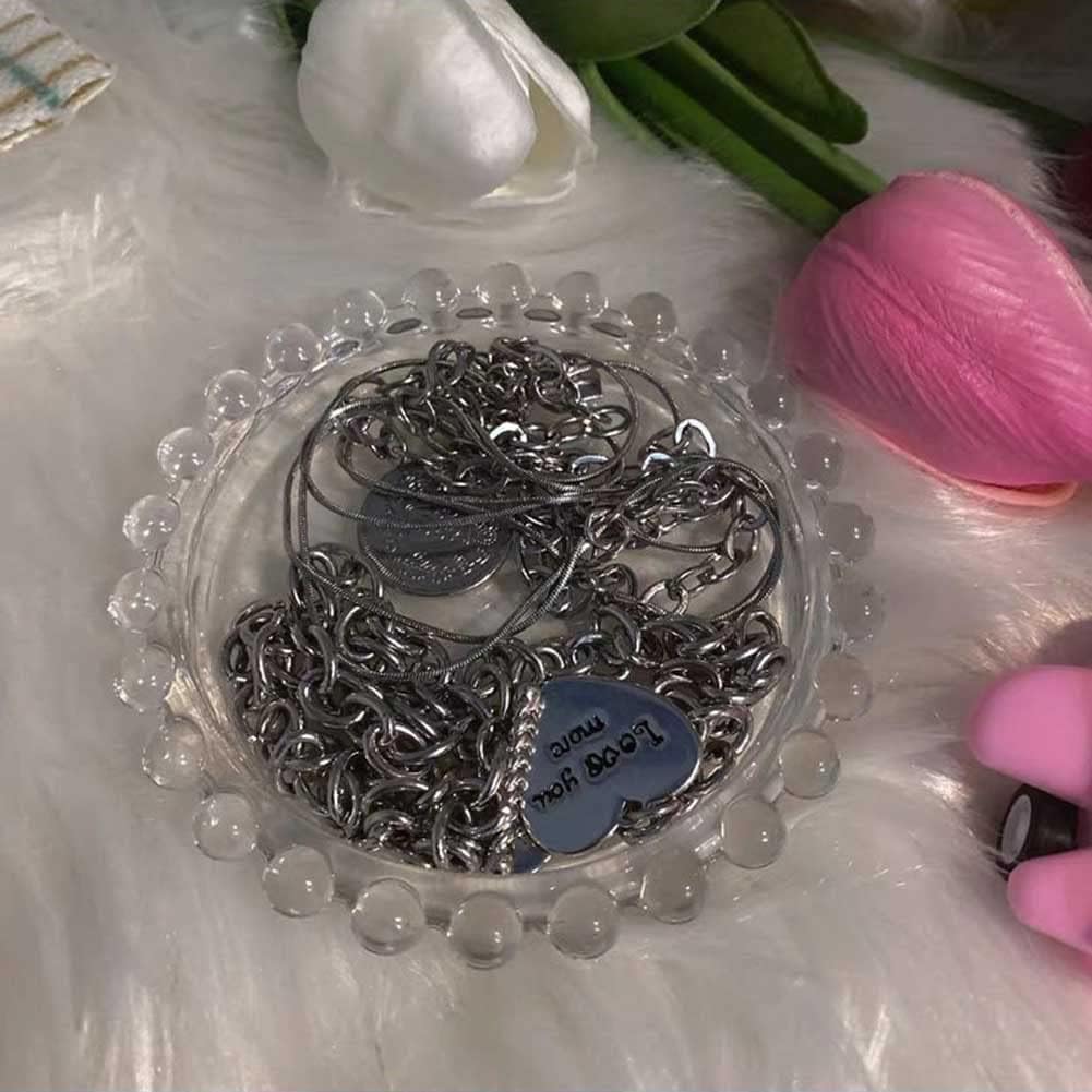 Nail Art Palette Clear Glass Nail Art Color Mixing Plate Nail Art Display Board Cosmetic Mixing Tray Manicure Tool for Home and Salon Use, 1 Piece