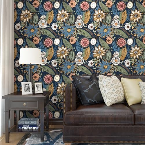 Laatse Boho Wallpaper Peel and Stick 17.5"x787" - Image 2