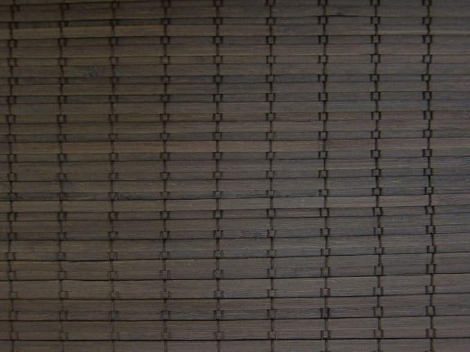Cordless Woven Wood Roman Shades, 65W x 48H, Eastfield Umber, Sizes 20-72 Wide by FirstRateBlinds