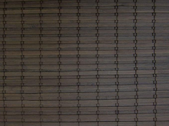 Cordless Woven Wood Roman Shades, 36W x 72H, Eastfield Umber, Sizes 20-72 Wide by FirstRateBlinds