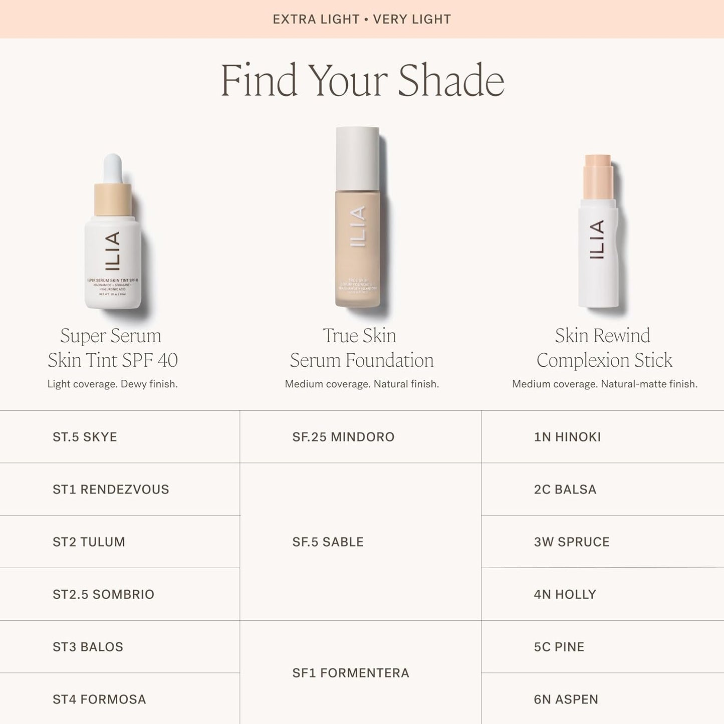 ILIA - Skin Rewind Complexion Stick - Foundation + Concealer + Skincare | Non-Toxic, Vegan, Cruelty-Free, Clean Makeup (4N - Holly, 0.35 oz | 10 g)