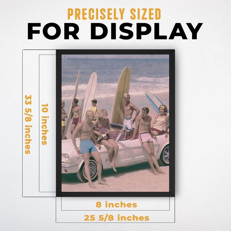 InkFlow Posters Surfers on a Beach Canvas Poster - Image 3