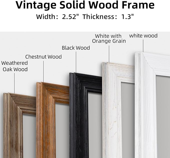 36 x 48 Rustic Wooden Framed Wall Mirror - Image 3