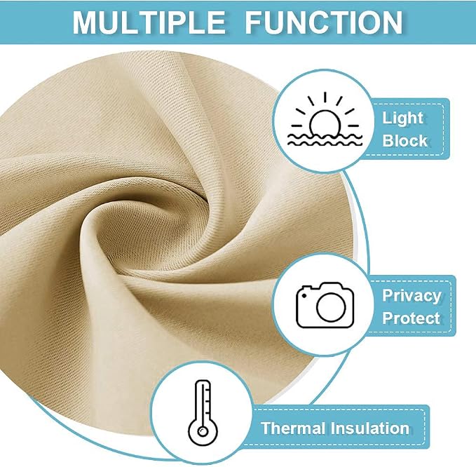 RYB HOME Room Divider Curtains Total Privacy Screen Thermal Insulated - Image 7