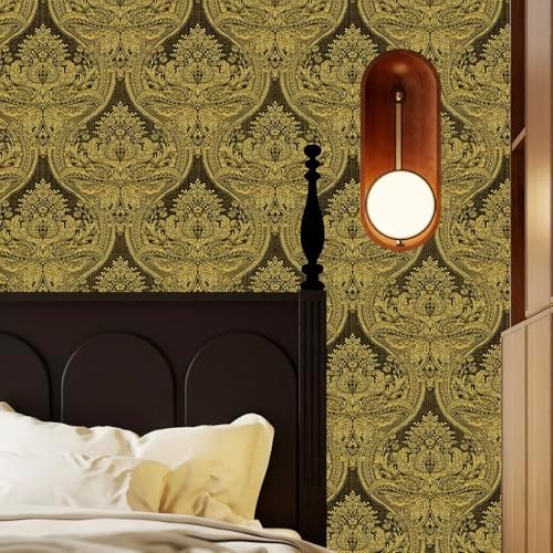 Blooming Wall Damasks Flocking Embossed Textured Wallpaper Roll by BloomingWall