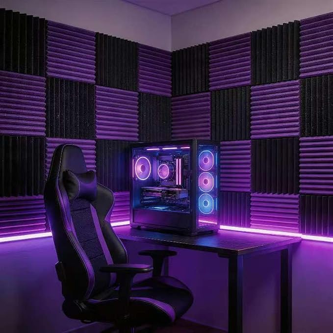 96 Pack Allxinlog Absorb the echo Acoustic Foam Panel Wedge Studio - Image 4
