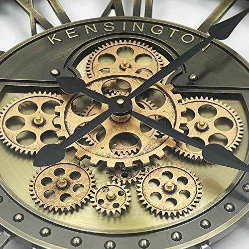 Real Moving Gears Wall Clock Large Modern Metal Clocks - Image 2