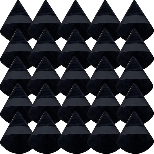 GXXMEI 30PCS Powder Puff Face Soft Makeup Sponge, Triangle Powder Puffs for Loose Powder Mineral Powder Velour Puff for Face Exquisite Makeup Eyes Contouring, Beauty Makeup Tools