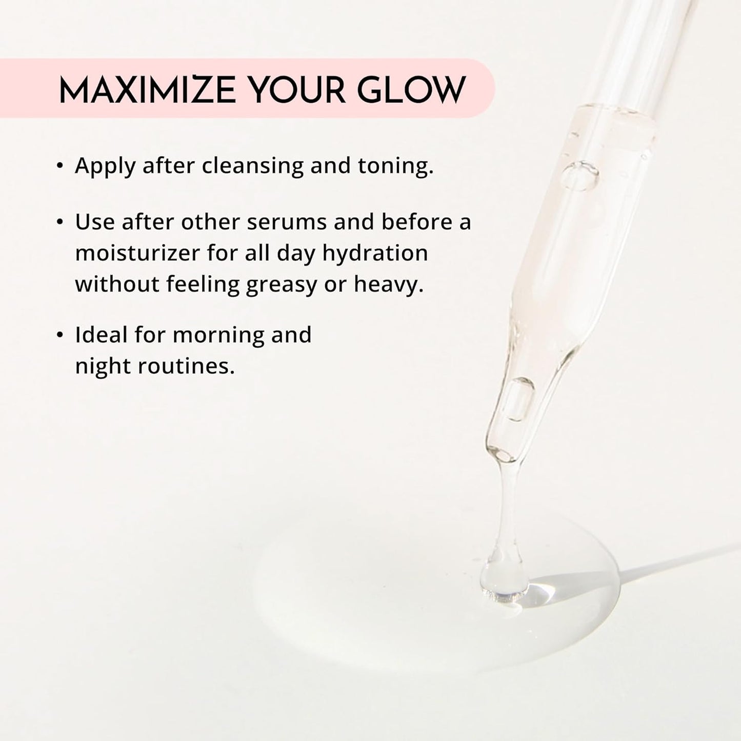 MAELOVE Hydrator Hyaluronic Acid B5 Serum with Resveratrol for Instantly Dewy Glow, Fills Fine Lines, Lightweight and Non Greasy, 1.0 fl oz