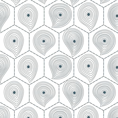 Hopepak Modern Peel and Stick Wallpaper 17.3" x 78.7" Geometric Contact Paper by Hopepak