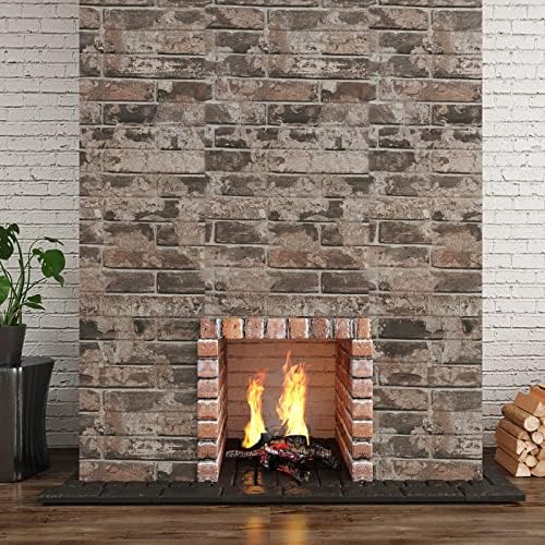 VaryPaper Vintage Brown Brick Wallpaper Peel and Stick 3D Textured Brick - Image 6