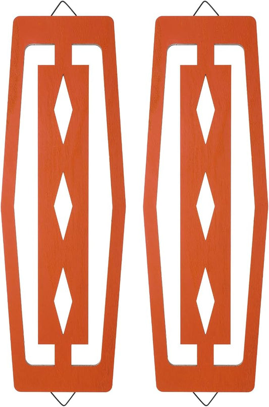 CroBlissful 2 Pcs Modern Mid Century Wall Art Wood Mid Century Elegance Decor by CroBlissful