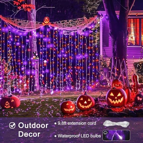 JMEXSUSS 300LED Halloween Curtain Lights - Image 4