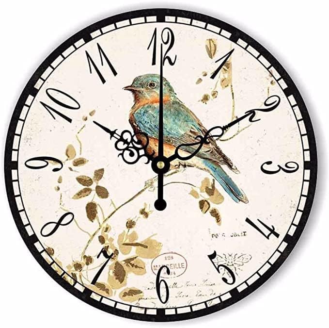 12" Retro Vintage Clock Bird French Country Tuscan Style Non-Ticking Silent by Unknown