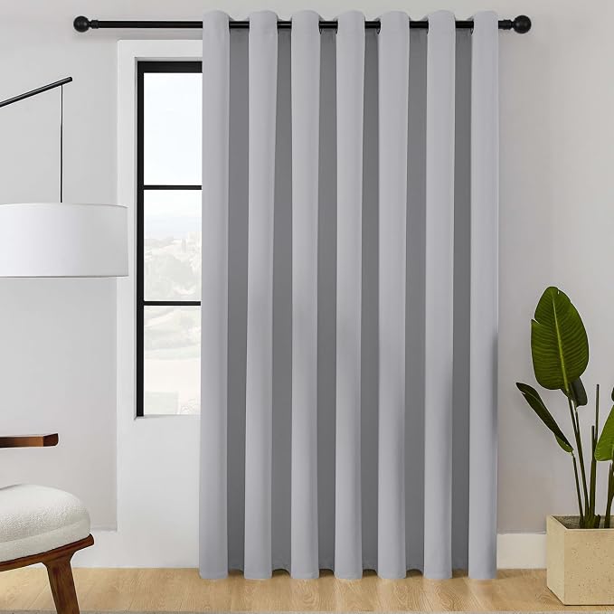 ChrisDowa Room Divider Curtain 120 Inches Long, Wide Blackout Sliding Door by ChrisDowa