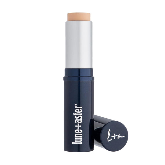Lune+Aster Dawn to Dusk Foundation Stick - Medium - A cream foundation stick infused with good-for-you ingredients that delivers long-lasting, undetectable coverage for a flawless complexion