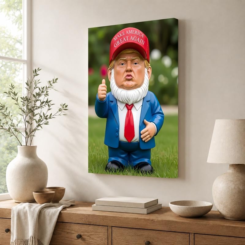 InkFlow Posters Garden Gnome Figurine Canvas Poster - Image 4