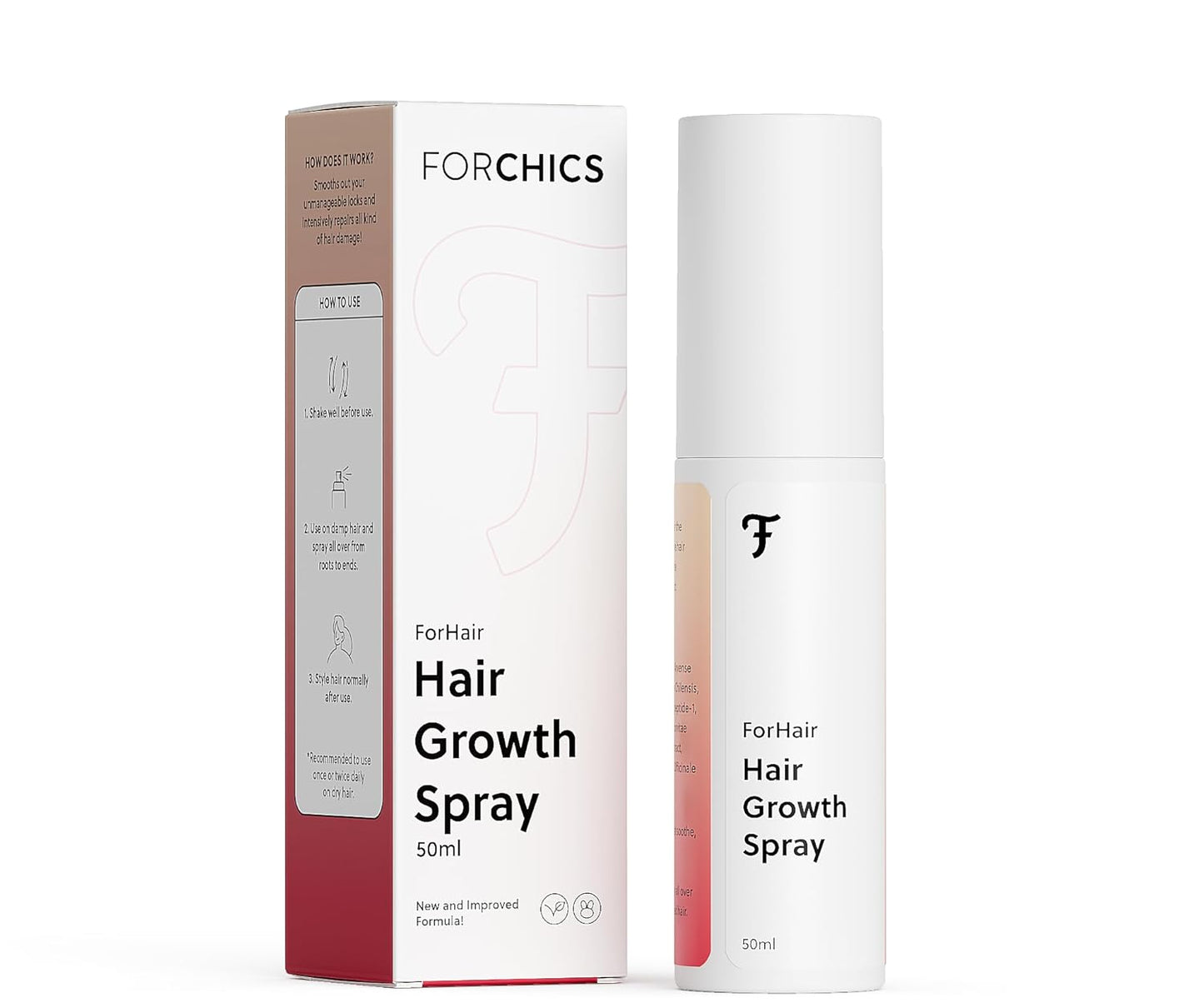 ForHair Advanced Hair Growth Serum for Scalp – Strengthens, Thickens & Accelerates Hair Growth- Non-Greasy, Hormone-Free, Fast-Absorbing Formula – Fights Hair Thinning & Hair Loss – 50ml