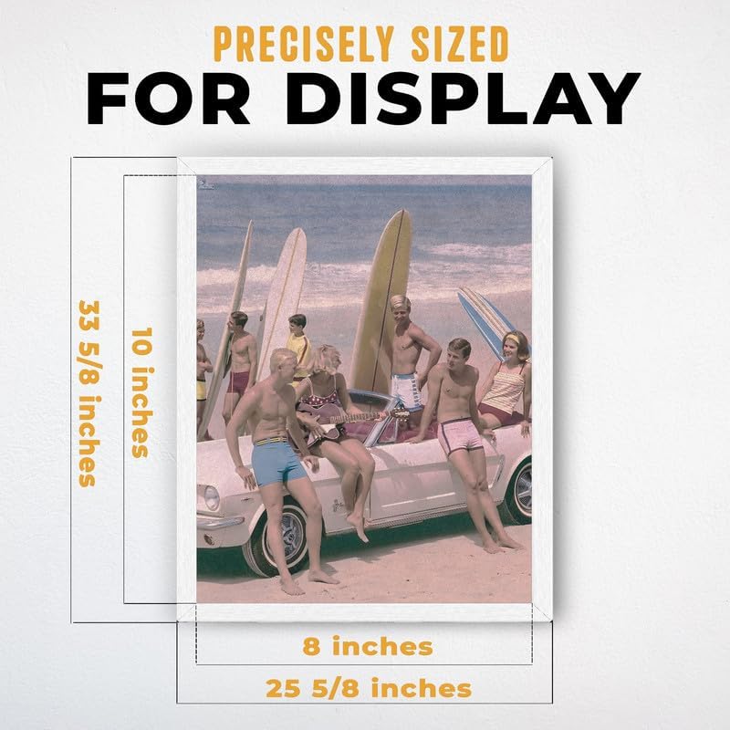 InkFlow Posters Surfers on a Beach Canvas Poster - Image 3