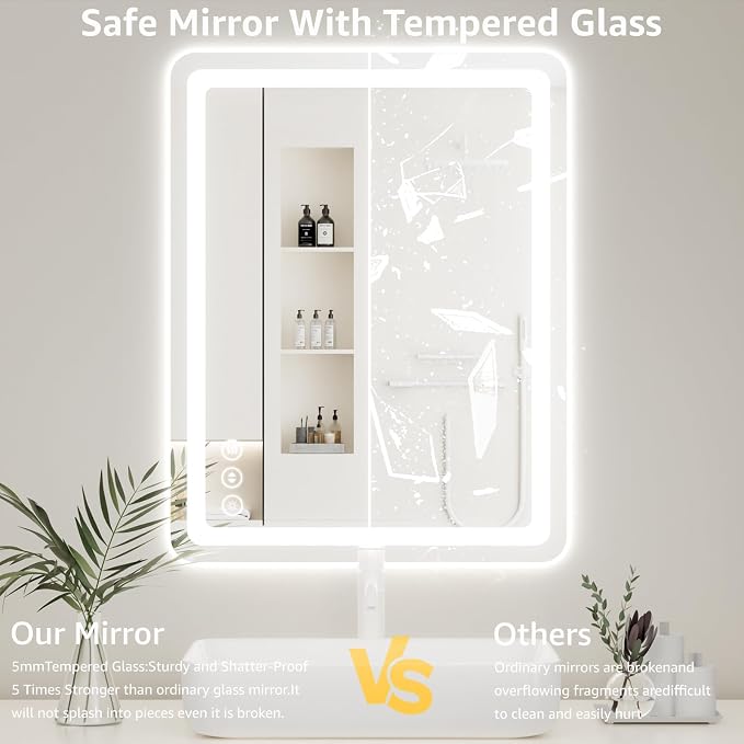 60" x 30" Led Bathroom Mirror - Image 4