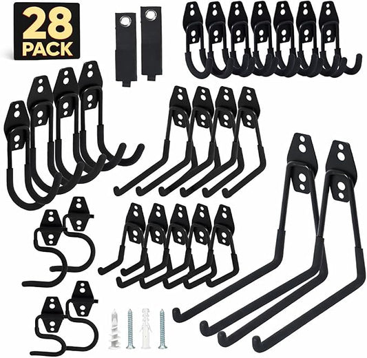 28 Pack Steel Heavy Duty Garage Hooks Storage Hooks by Unknown