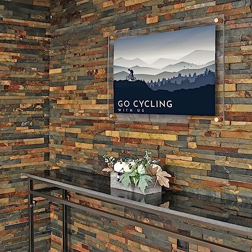 Azar Displays 105528-GLD Acrylic Floating Double Panel Wall Frame, Overall - Image 2