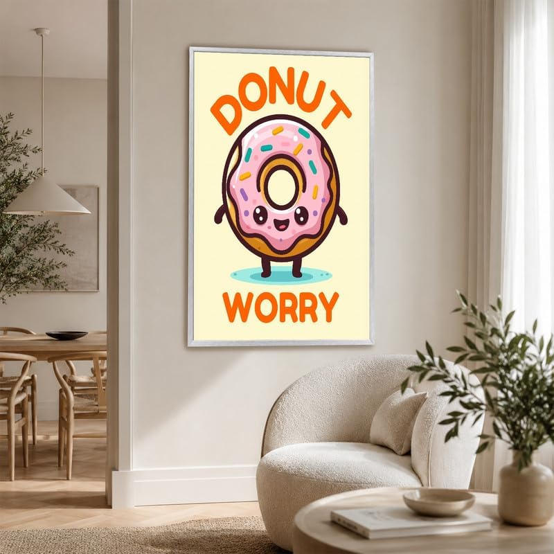 InkFlow Posters Donut Worry Canvas Poster - Image 6
