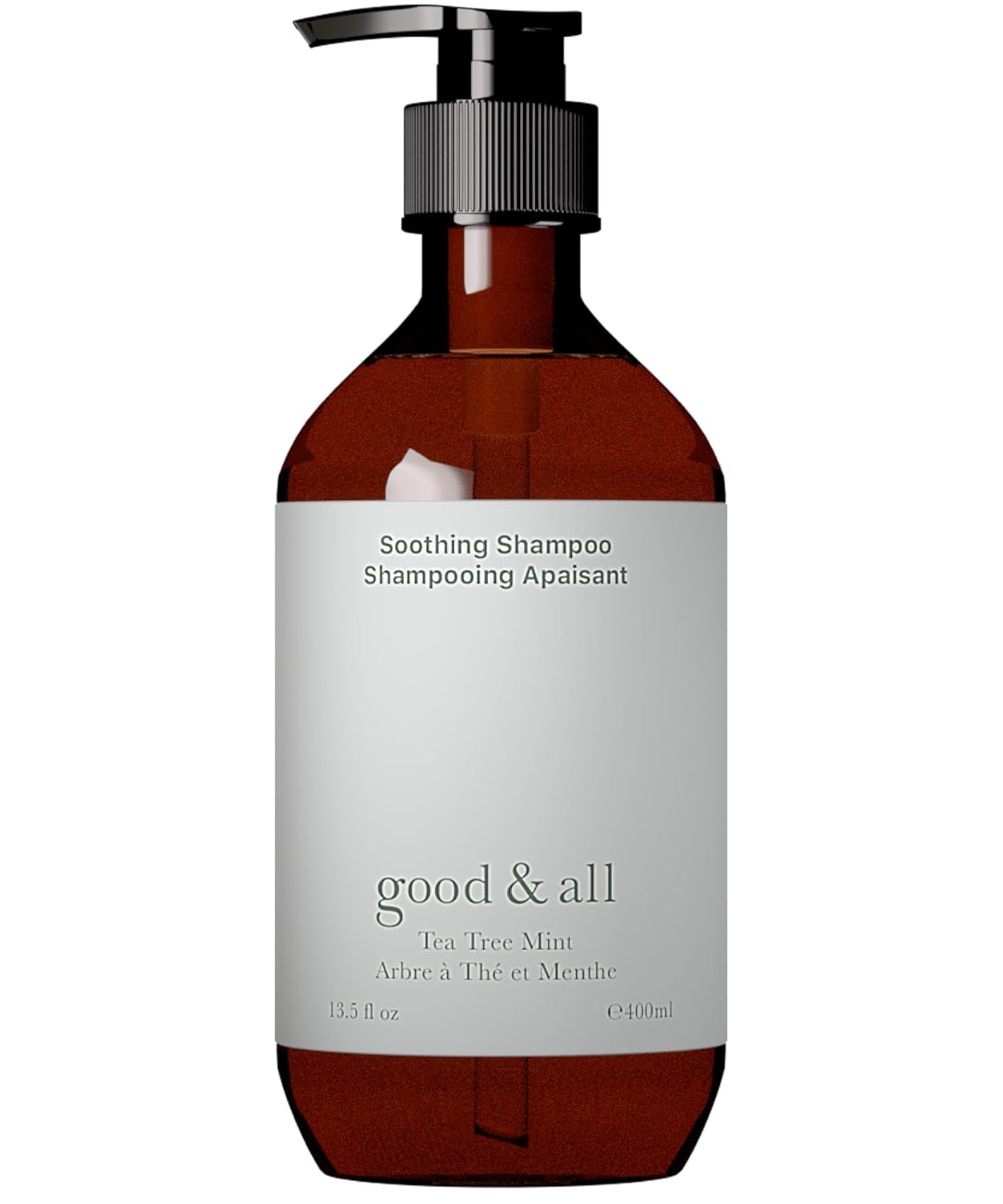 GOOD&ALL Tea Tree Shampoo for Dry Itchy Scalp with Peppermint - Sodium Lauryl Sulfate/Sulphate, Silicone, Paraben, Fragrance Free - 13.5 fl oz