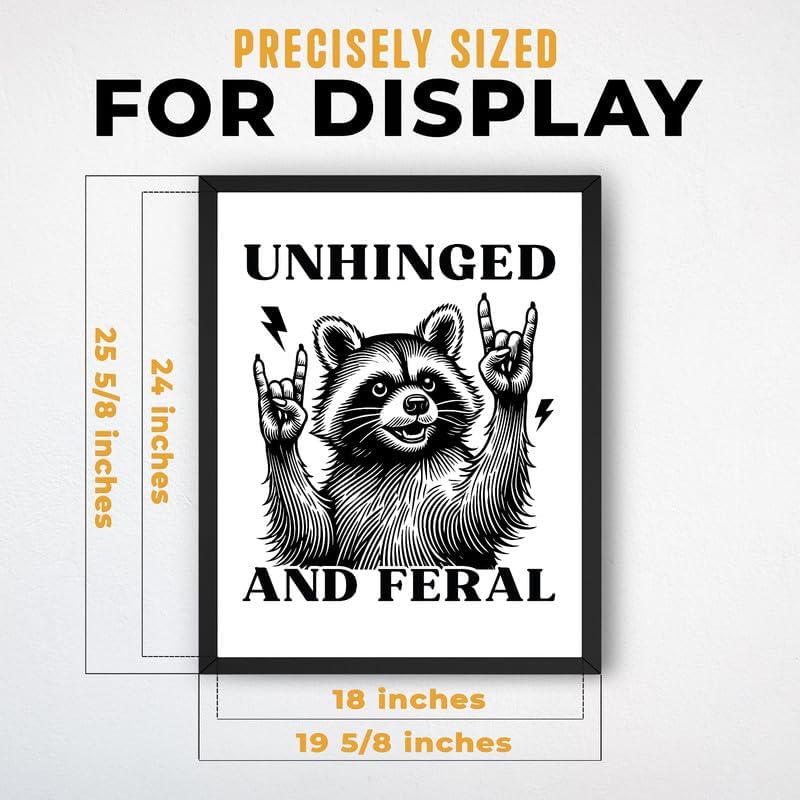 InkFlow Posters Feral Raccoon Fun Canvas Poster - Image 3