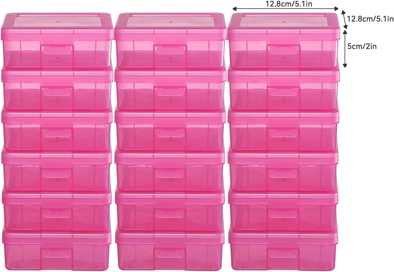 18 Pack Small Plastic Storage Containers Clear Arts & Crafts Storage Boxes & Organizers Stackable Small Containers With Lids For Organizin (Set 7)