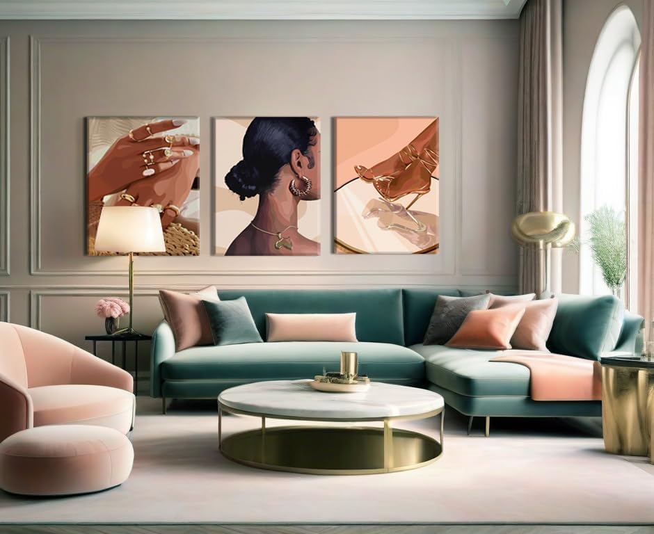 Julaydi Black Girl Wall Art Abstract African American Decor Posters Fashion - Image 6