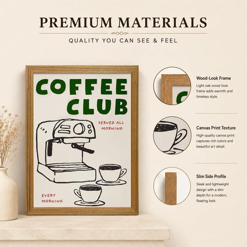 Coffee Bar Framed Wall Art Espresso Machine Picture Kitchen Wall Decor - Image 6