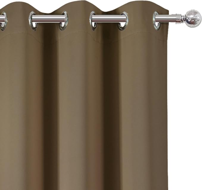 LEMOMO Brown Thermal Blackout Curtains/42 x 84 Inch/Set of 2 Panels Room - Image 6