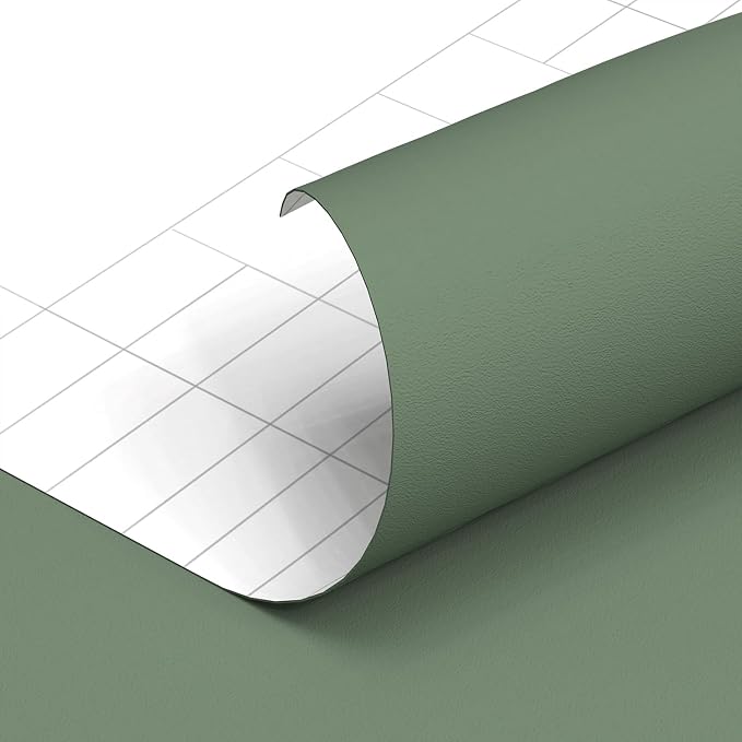 Yancorp 16"x120" Matte Sage Green Peel and Stick Wallpaper Removable Contact - Image 5