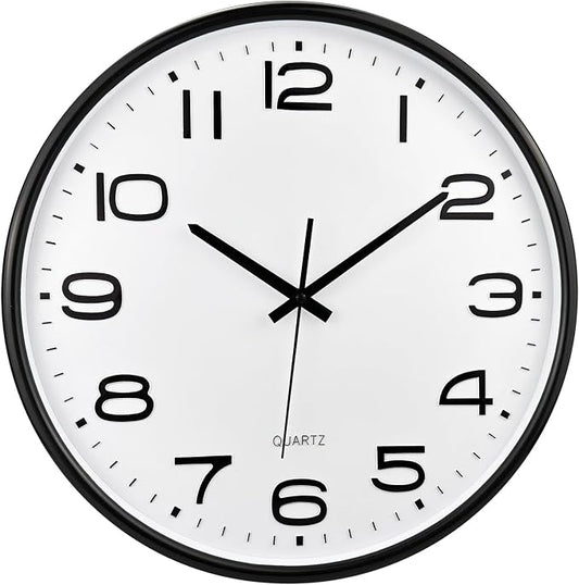 Plumeet 16'' Extra Large Wall Clock, Battery Operated Wall Clocks Silent by Plumeet