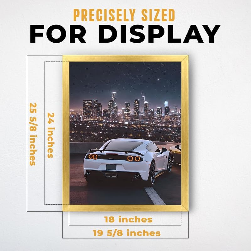 InkFlow Posters City Skyline Sports Car Canvas Poster - Image 3