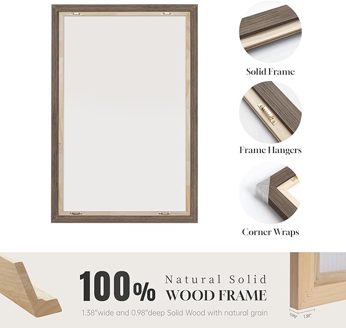 Large Framed Neutral Earth Tone Desert Wall Art - Image 6