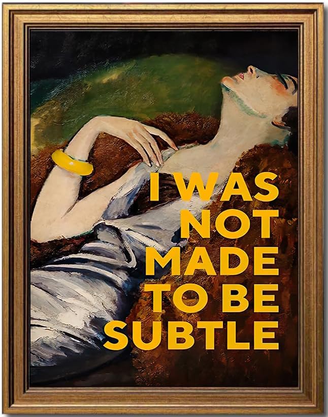 KBKBART Gold Framed Vintage Wall Art Classical Feminist Poster 8x10inch by KBKBART