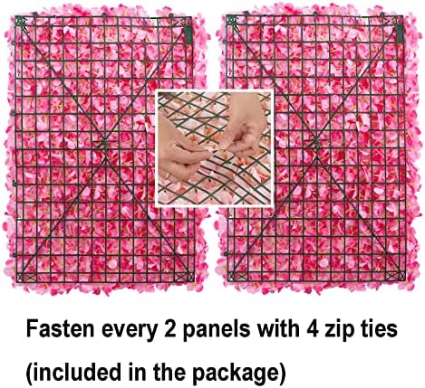 BLOSMON Pink Flower Wall Panel Backdrop Decor, 24 x 16 Inch - Image 5