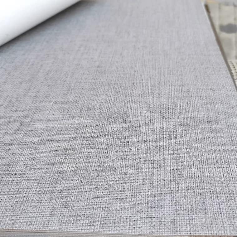 Gray Grasscloth Peel and Stick Wallpaper Self Adhesive 17.8"x118" - Image 4