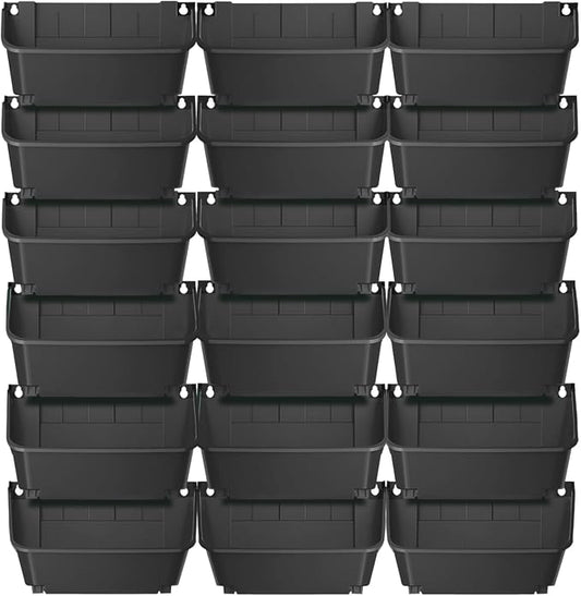 Vertical Wall Planter with 18 Pots, Hanging Garden Plant Flowerpot Holder by Eapmic